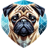 Pug Face Geometry Art