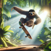Sloth Wanderer Skateboarder