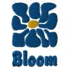 Grafische Blume Bloom bestickt