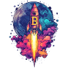 Bitcoin BTC Crypto Rocket Moon