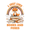 Süßer Fuchs mit Bücher