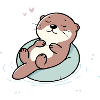 Relaxed Otter – Cute Animal Illustration