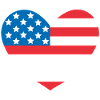 America Flag Heart
