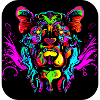 Neon Cyberglow UV Abstract Style