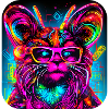 Néon Cyberglow UV Style abstrait