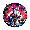 Viking Llama Adventure Illustration