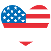 America Flag Heart