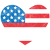 America Flag Heart