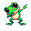 Cool Frog Dabbing Trendy Toad