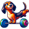 Dachshund Handstand Barbell Fitness Training