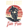 Ride Fast Live Free Moto Graphic