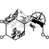 Abstract Mountain Landscape Illustration