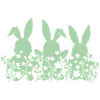 Lapins Fleurs de Pâques