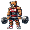 Starker Muskel-Teddy