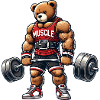 Starker Muskel-Teddy