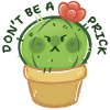 Grumpy Cactus with Message