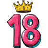 18 Zahl Krone