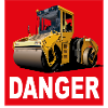 DANGER, Vorsicht Walze
