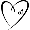 Small Letter A Heart