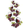 Verre à vin Raisins Vin