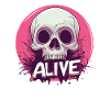 Skeleton "Alive" – Ironic Skull