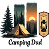 Camping Dad – Tent & Lantern