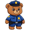 Teddy Bear Policeman