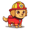 Animal Cartoon Fire Dog