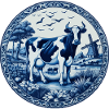 Delft blue cow