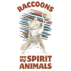 Raccoon playing tennis