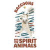 Raccoon playing tennis
