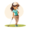 Female Golfer Comic