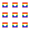 LGBTQ rainbow heart