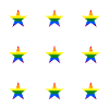 Rainbow star pattern LGBTQ colours