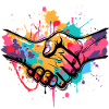 Handshake graffiti