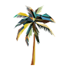 Palmier géométrique – Tropical Polygon Design