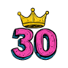 30 Zahl Krone