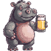 Hippopotamus Pixel Beer