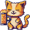 Bière Cat Pixel