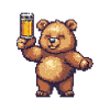 Bär Pixel Bier