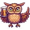 Eule Pixel Bier