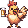 Bière au poulet Pixel