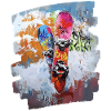 Snowboarder powder snow