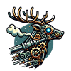 Steampunk Deer with Gears