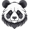 Pflegeleichtes Panda-Tierporträt