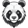 Bear face with wild animal charm