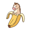 Funny Horse In Banana