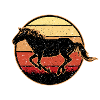 Pferd Retro Galopp