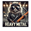 Chat Heavy Metal avec Guitare