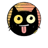 Freche Retro Katze